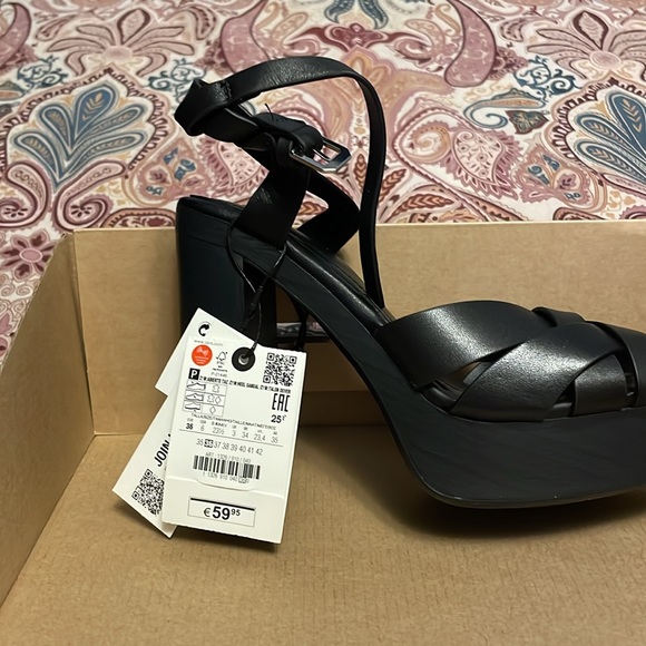 NIB Zara high heeled sandal size 36 - Picture 4 of 5
